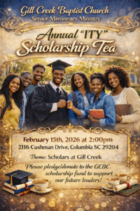 Gill Creek Baptist church Scholarship Tea